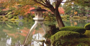 японский сад осенью